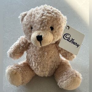 Cadbury Branded Plush Teddy Bear Soft Beige Kids Toy BNWT Manf. Metro Co.  7”